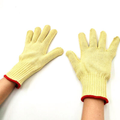Heat-resistant cut-resistant work cotton gloves for high-temperature safety