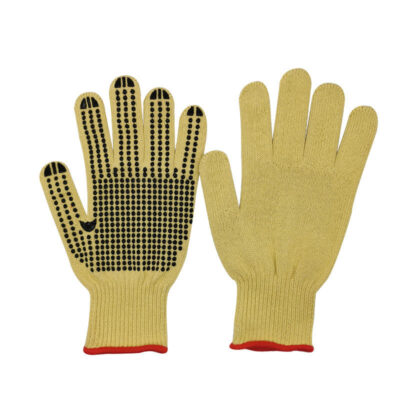 Heat-resistant flame-retardant dotted cotton gloves for safety work