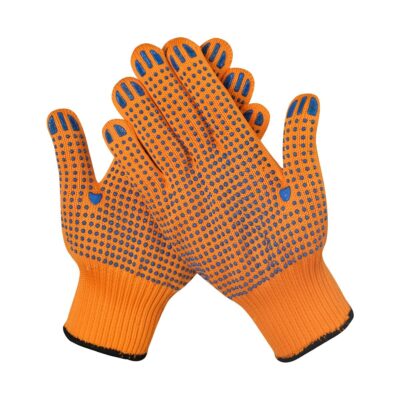High-quality dotted cotton gloves for construction safety