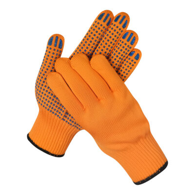 High-quality dotted cotton gloves for construction safety