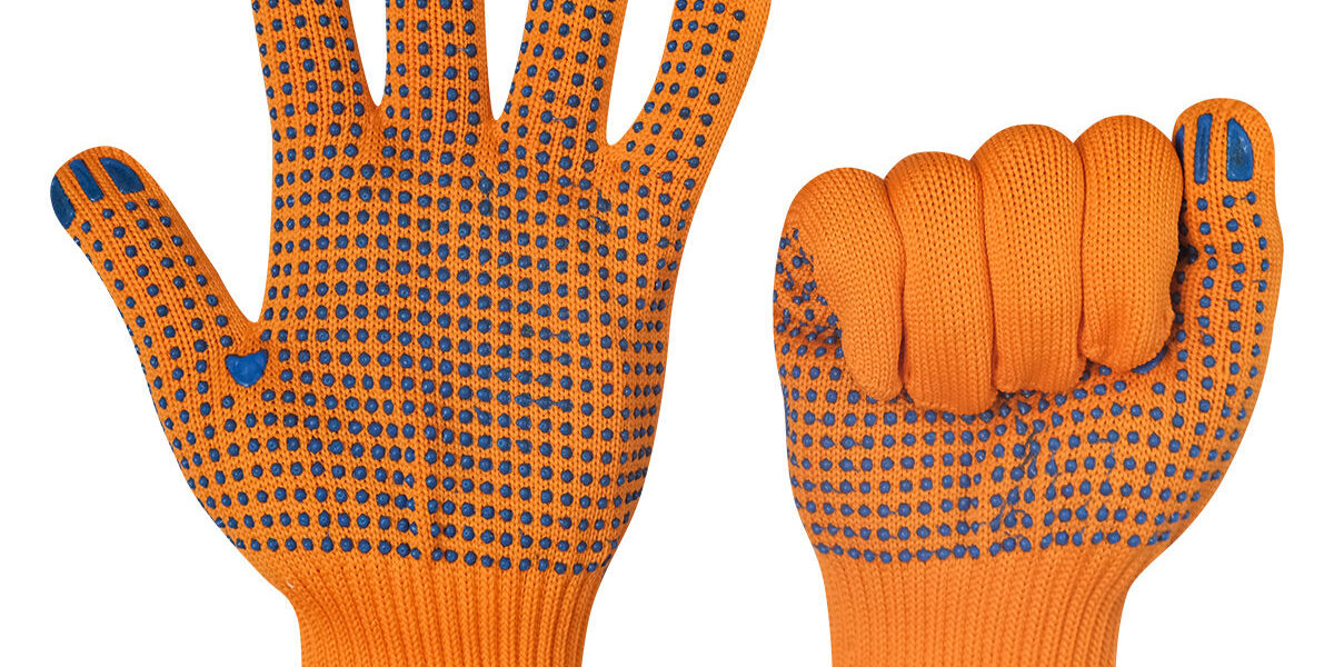 High-quality dotted cotton gloves for construction safety