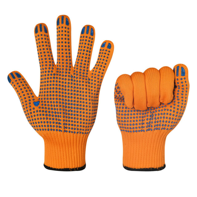 High-quality dotted cotton gloves for construction safety