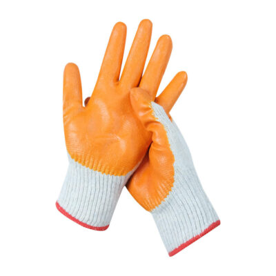 High-quality rubber coated cotton gloves for construction safety