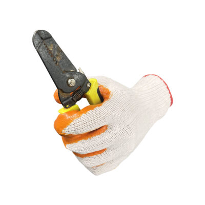 High-quality rubber coated cotton gloves for construction safety