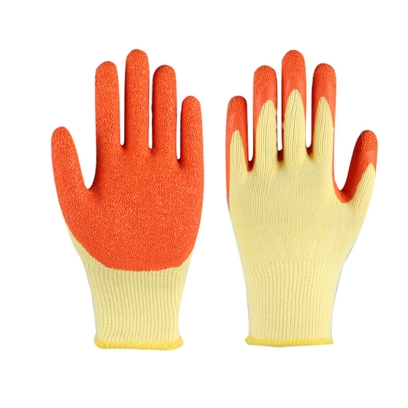 Industrial construction safety coated cotton gloves for workers