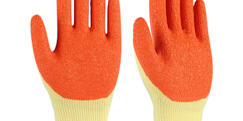 Industrial construction safety coated cotton gloves for workers