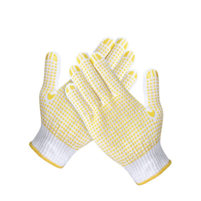 Industrial safety dotted cotton gloves for construction work