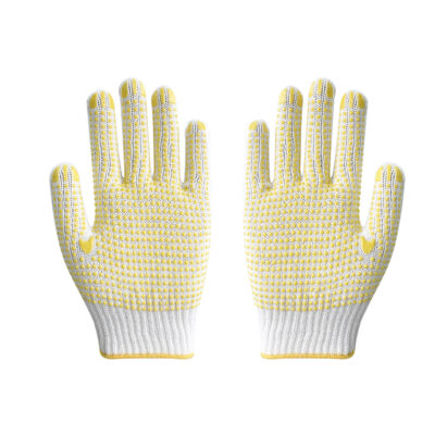 Industrial safety dotted cotton gloves for construction work
