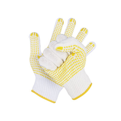 Industrial safety dotted cotton gloves for construction work