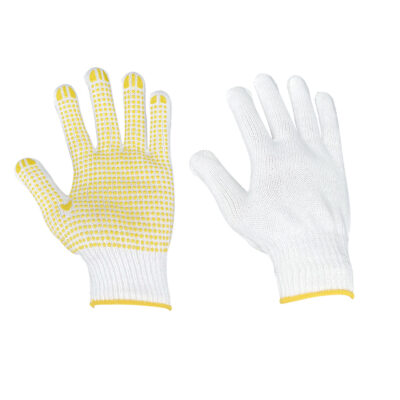 Industrial safety dotted cotton gloves for construction work