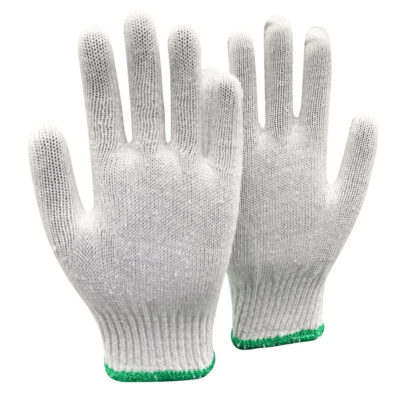 Industrial safety work cotton gloves for construction and factory use