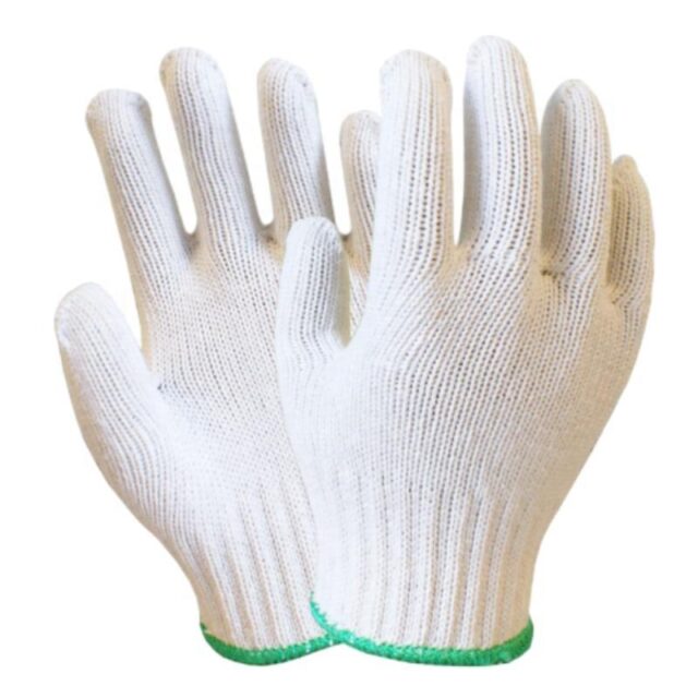 Industrial safety work cotton gloves for construction and factory use