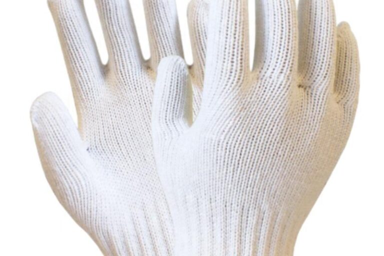 Industrial safety work cotton gloves for construction and factory use