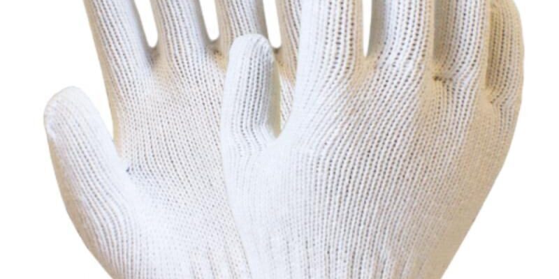 Industrial safety work cotton gloves for construction and factory use