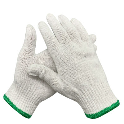 Industrial safety work cotton gloves for construction and factory use