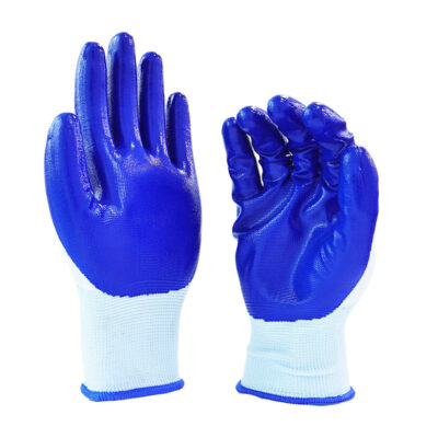 Coated cotton gloves for mechanical, gardening, and construction work