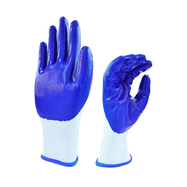 Coated cotton gloves for mechanical, gardening, and construction work