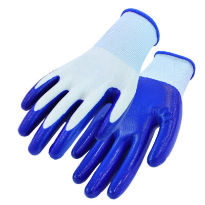 Coated cotton gloves for mechanical, gardening, and construction work