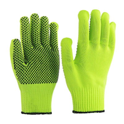 Protective dotted cotton gloves for construction safety work