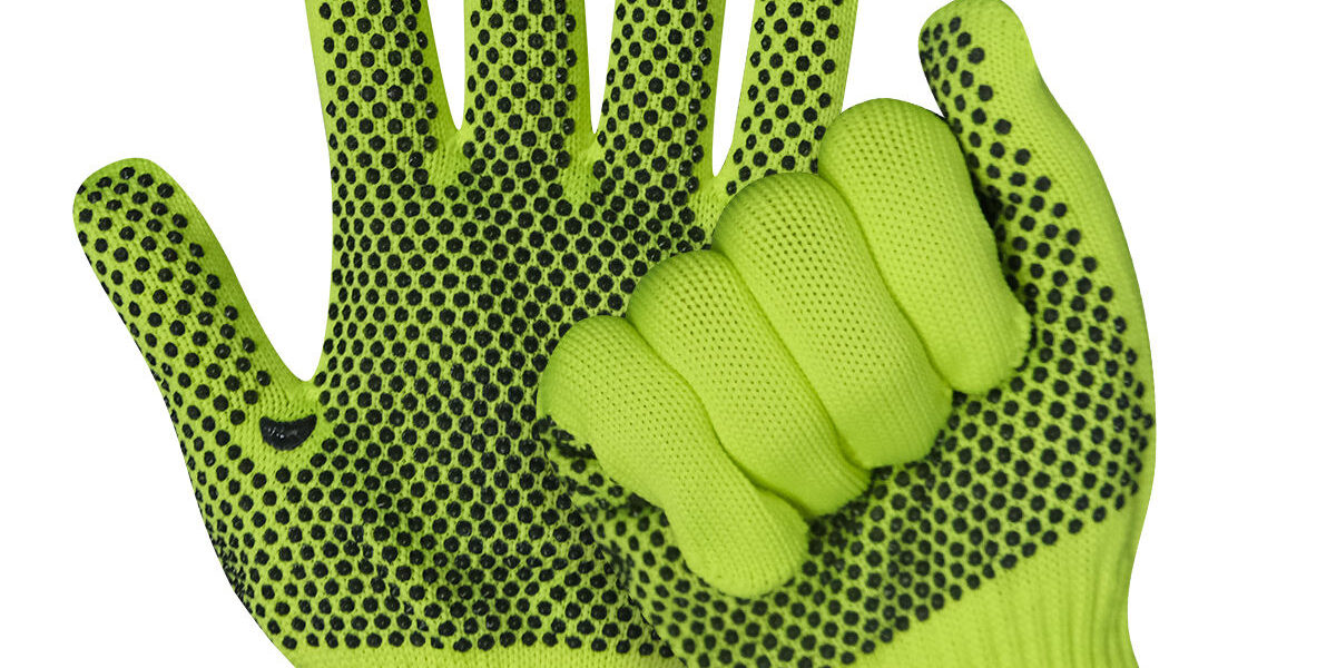 Protective dotted cotton gloves for construction safety work