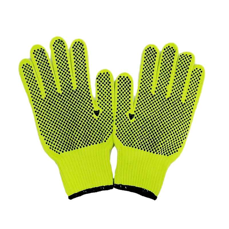 Protective dotted cotton gloves for construction safety work