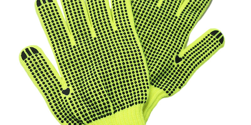 Protective dotted cotton gloves for construction safety work