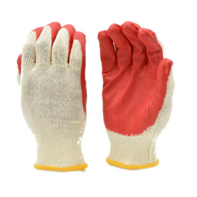 Protective coated cotton gloves for industrial and gardening safety