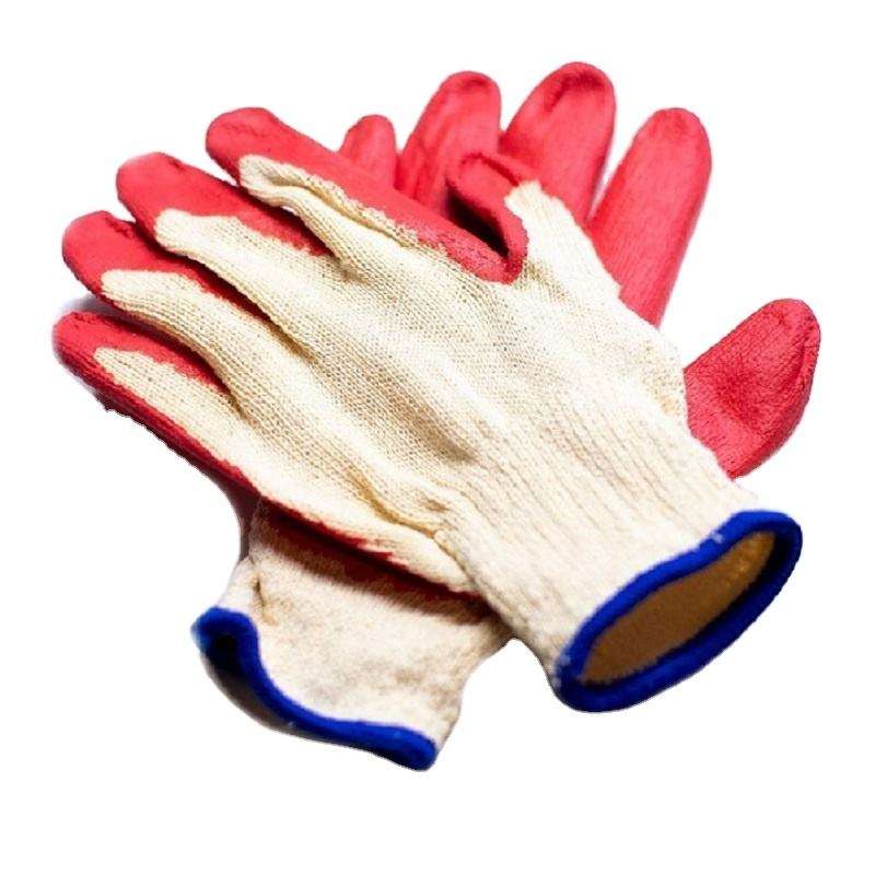 Protective coated cotton gloves for industrial and gardening safety