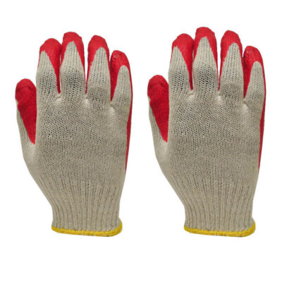 Protective coated cotton gloves for industrial and gardening safety