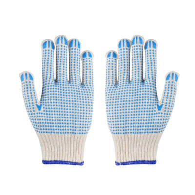 Safety work dotted cotton gloves with strong grip