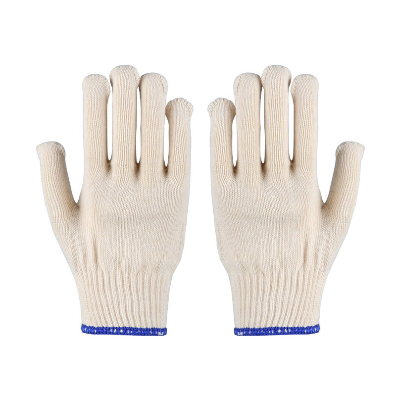 Safety work dotted cotton gloves with strong grip