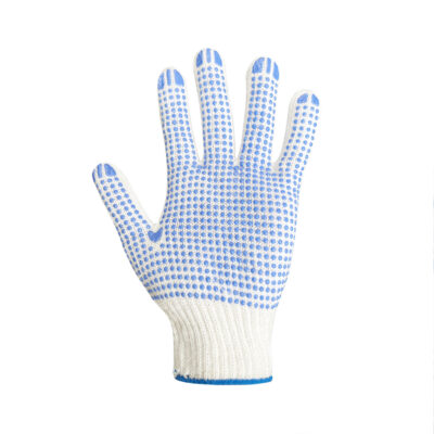 Safety work dotted cotton gloves with strong grip