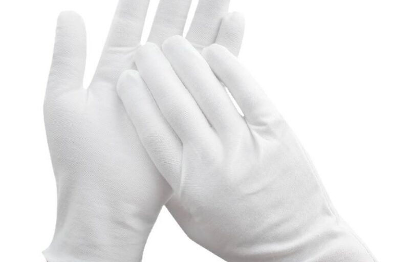 Soft high-quality inspection cotton gloves for delicate tasks