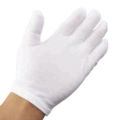 Soft high-quality inspection cotton gloves for delicate tasks