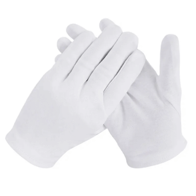Soft high-quality inspection cotton gloves for delicate tasks