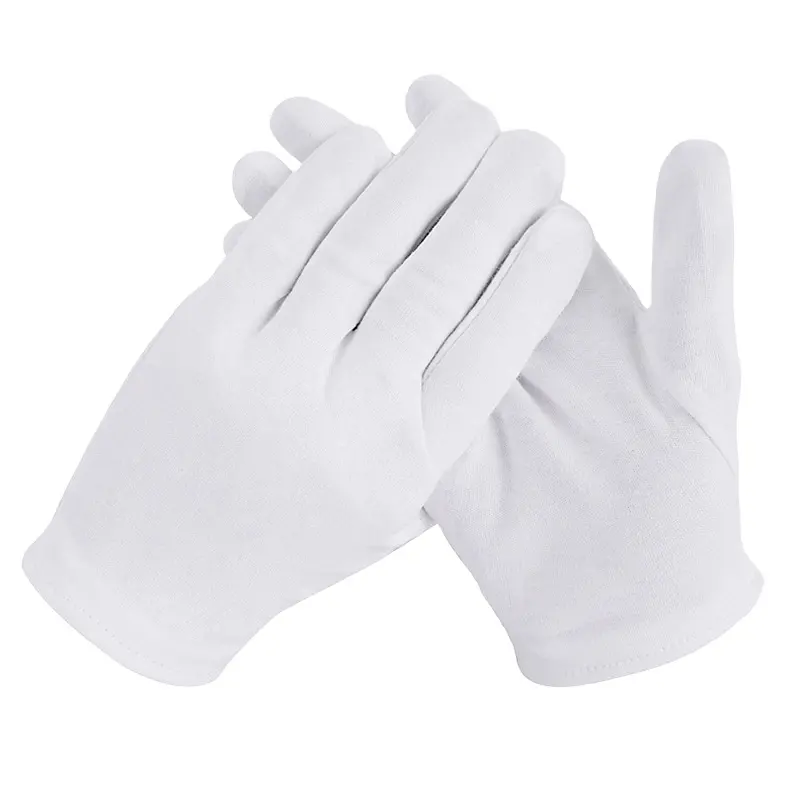 Soft high-quality inspection cotton gloves for delicate tasks