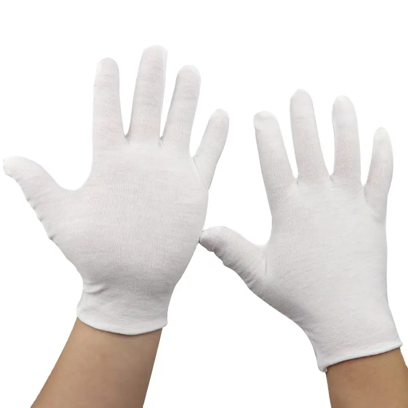 Soft high-quality inspection cotton gloves for delicate tasks